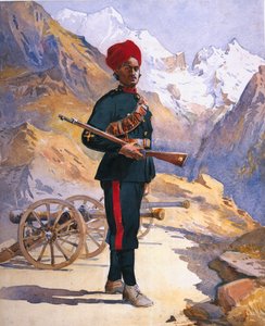 Gunner of the Mountain Battery, Punjabi Musalman, illustration for 